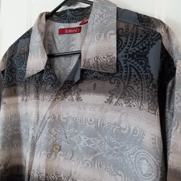 Sorbino Men's Short Sleeve Button Up 100% Rayon Shirt Size XL Single Stitch - Picture 4 of 7